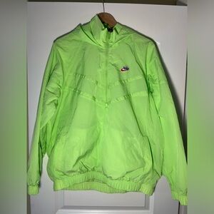 Nike Neon Lime Pullover Windbreaker #68